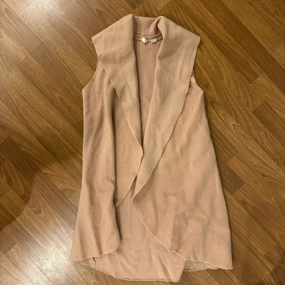 Moth by Anthro Soft Tan collared vest